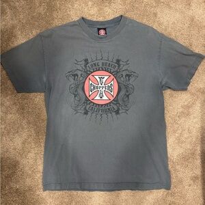 Vintage West Coast Choppers Motorcycle T-Shirt Black Size L Snake Y2K  Grey